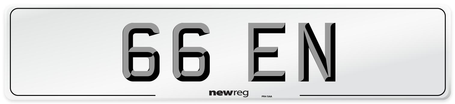 66 EN Number Plate from New Reg